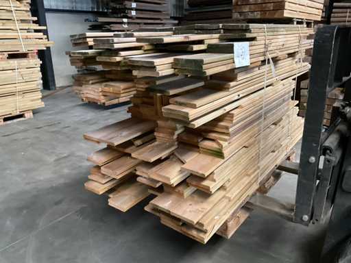 Batch of pine planks 80-180x14x1.8 cm