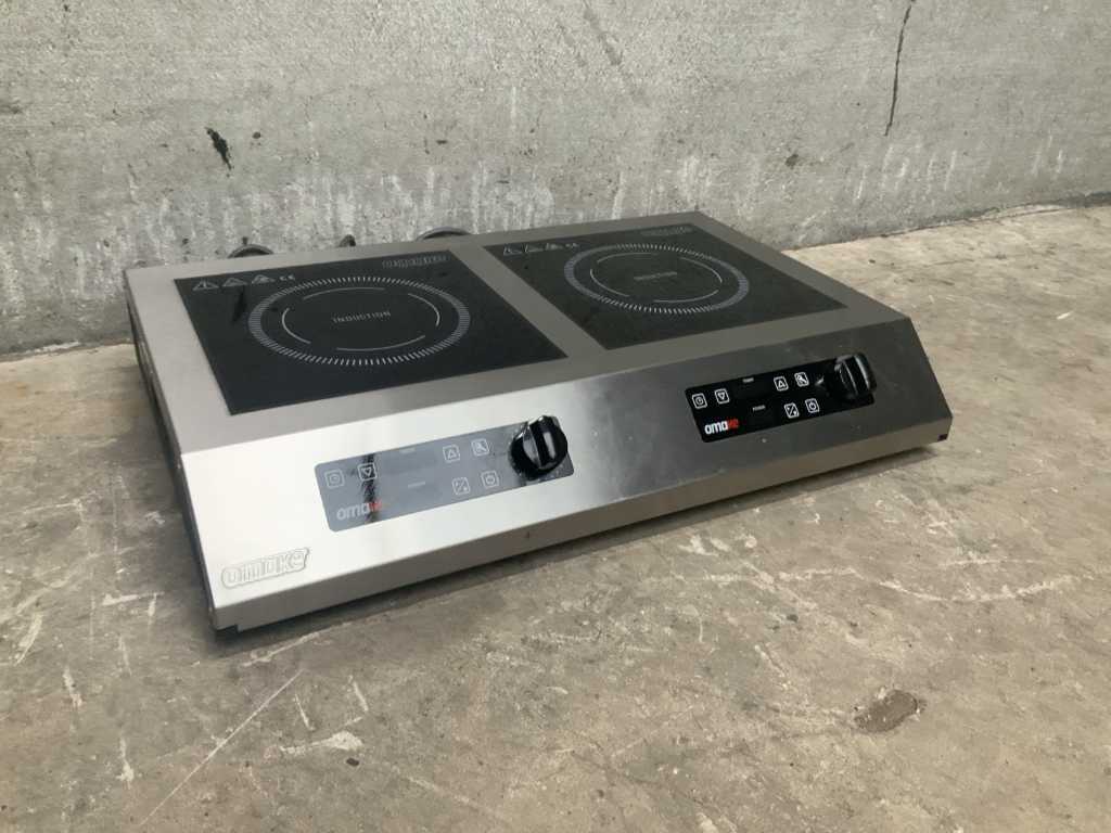 Induction hob with 2 cooking zones
