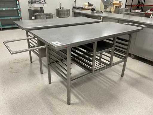 Grouw bakkerij techniek Rvs werktafel (2x)