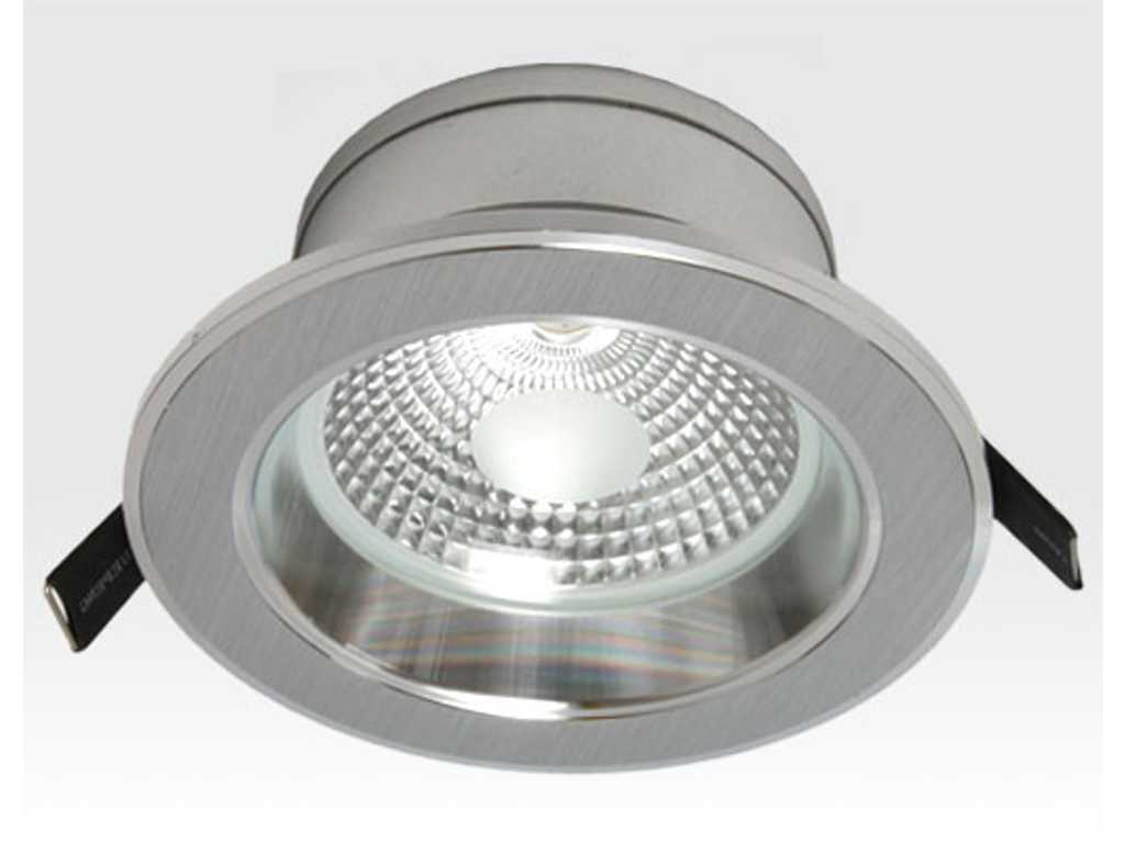 Package of 12 - 9W LED Recessed Downlight Silver Round Warm White / 2700-3200K 585lm 230VAC IP40 120 Degree Lighting Wall Lamp Ceiling Light Interior Light Recessed Light Office Light Path Lighting Aisle Lighting