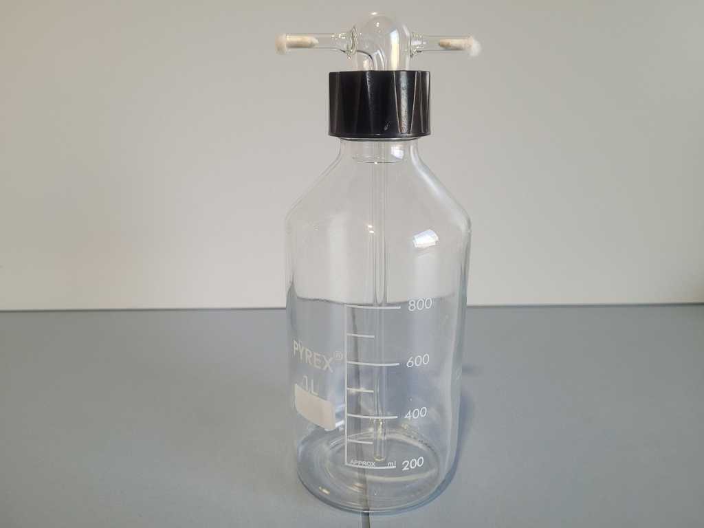 PYREX - 1000 ml - Gaswäscherflasche mit Schraubverschluss