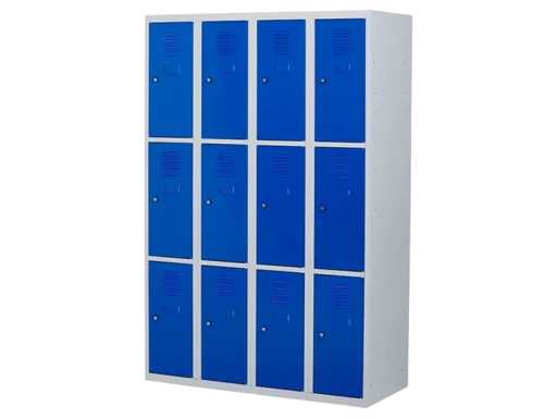 Povag LKP-343 Locker - 4 parts - 12 doors - 1800x1170x500 mm