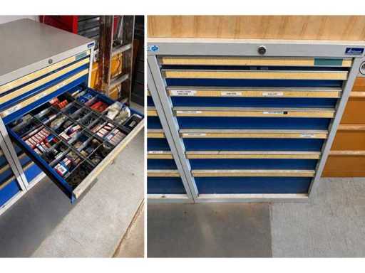 Garant - Workshop drawer cabinet with contents on SKF and FAG ball bearings