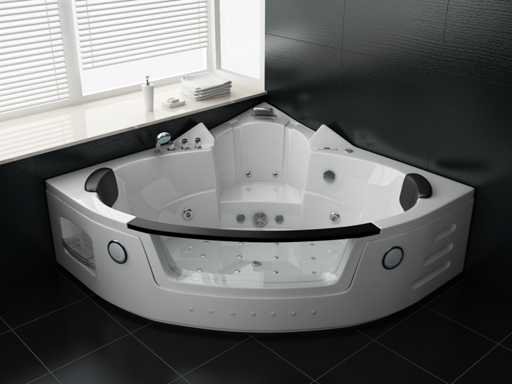 Bain à remous - Cadre en acier inoxydable et baignoire en acrylique - Vonato - Vérone