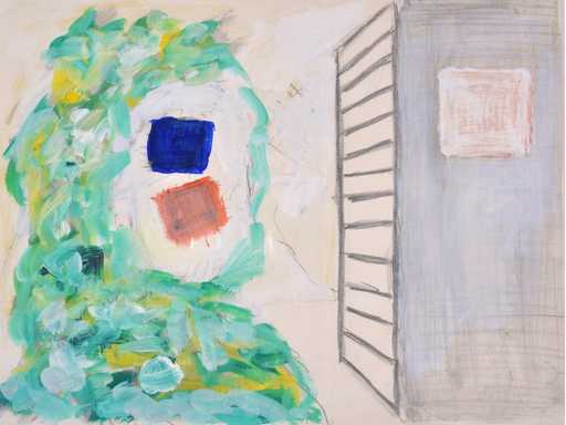 Roger Raveel - Une expérience cosmique de la nature - Crayon et acrylique sur papier