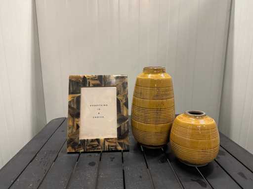 Lot decoratie - geelbruin