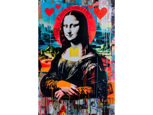 Mixed media/acryl op doek Mischa