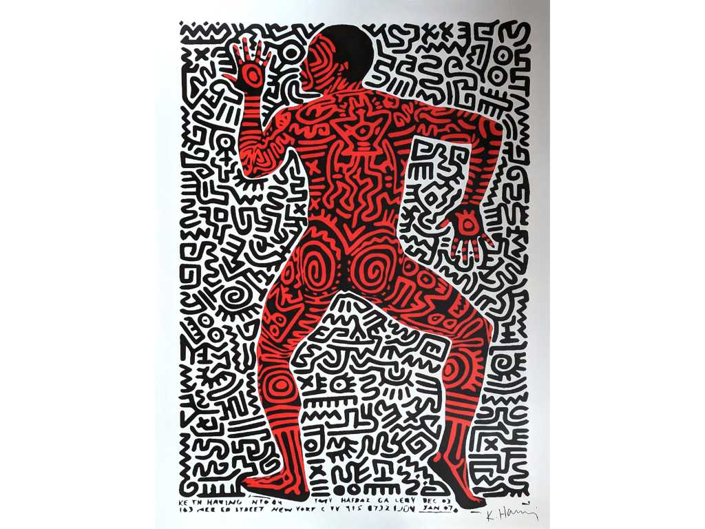Keith Haring (after) - Affiche signée dans la planche 
