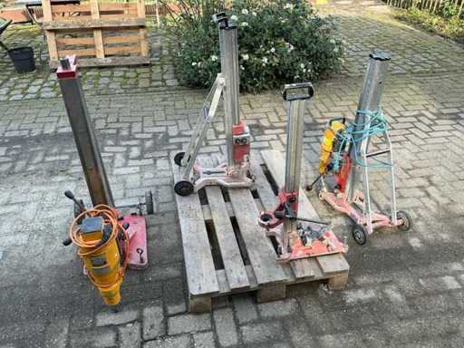 Weka DK42, DK22 Kernboormachine met 4x zwaar diamant boorstatief (2x)