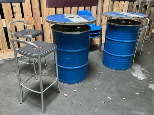 Statafel olievat (2x)