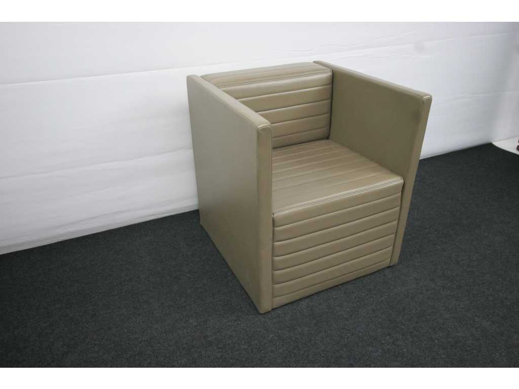 2 x fauteuil design DURLET en cuir