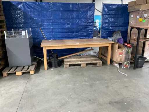 Table, display, various