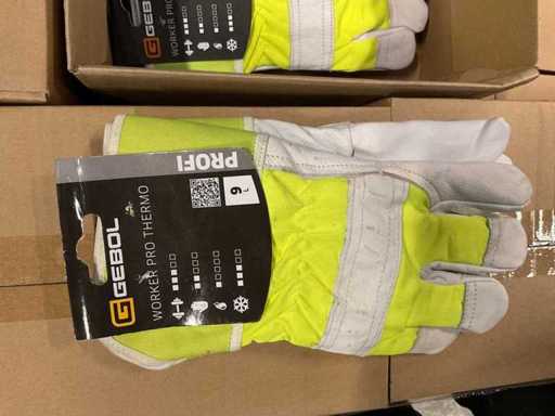 Partij Gebol Worker Pro Thermo Werkhandschoenen - Maat L/9 - (214x)