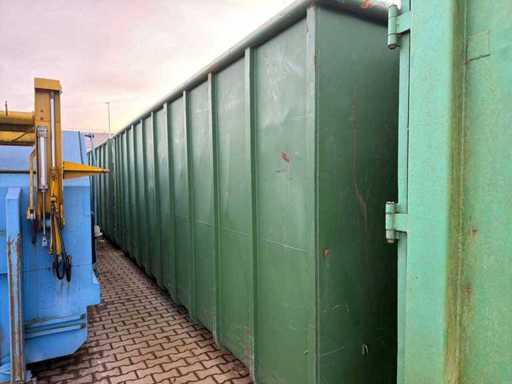 Vossebelt haakarm afzetcontainer