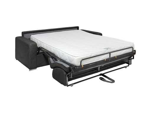 Canapé 4 places convertible express en velours côtelé vert - Couchage lattes larges 160 cm - Matelas 18 cm