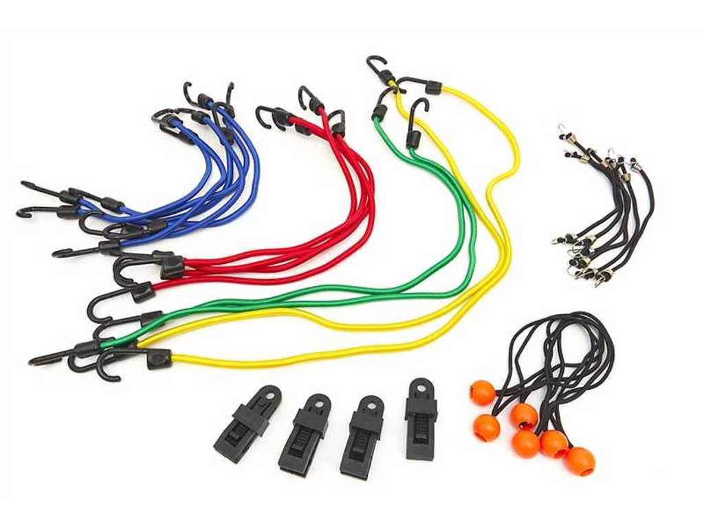 30 pieces - elastic and spider hook set