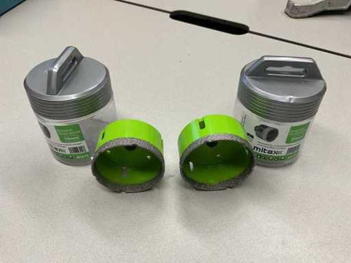 Trapano Mitax 76MM + 80MM per piastrelle diamantate (2x)