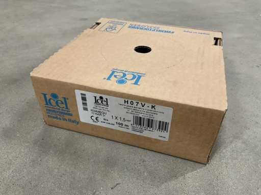 Icel H07 V-K 1,5mm² Box mit 100m Installationskabel (7x)