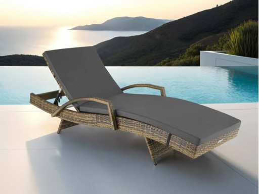 Bain de soleil en rotin - marron naturel (x2)