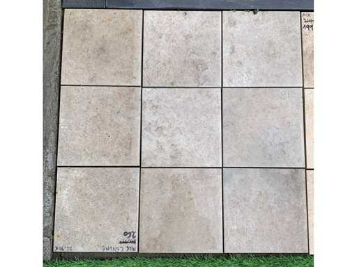 75m² Carrelage extérieur, Aix Beige 20x20 x20mm, effet pierre naturelle, Neuf emballé