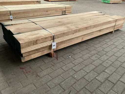 Yellow Poplar beams 80 mm approx. 0.9 m³