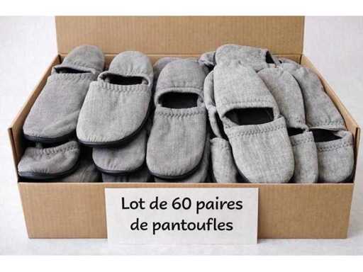 Set de 60 pares de zapatillas grises nuevas – Tallas variadas