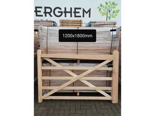 1x Weidepoort eik 1m80