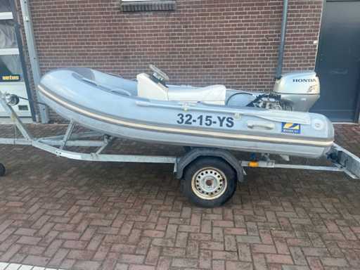 Zodiac - 310 - Rib boot inclusief Honda 20 pk en boottrailer