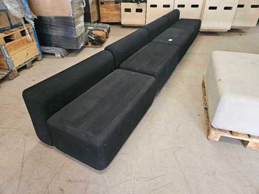 4x Zetel zwart 120x75cm