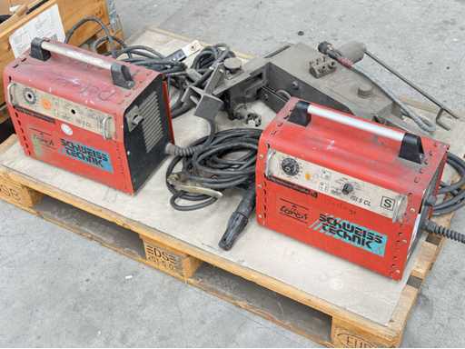   Machine à souder à électrodes + Machine à découper à la flamme