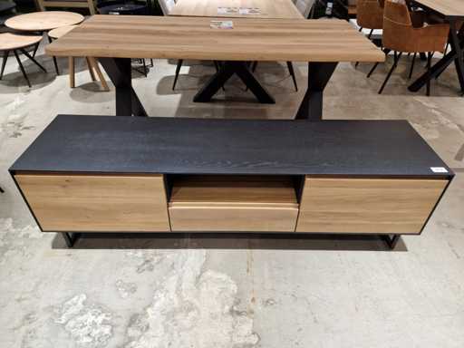 Meubles TV Castle-Line Oak Alexi 180 x 46 x H51cm avec 2 portes et 1 tiroir