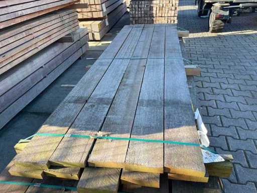 Planches en teck de Guyana Fine sciées 2750x158x33mm (10x)