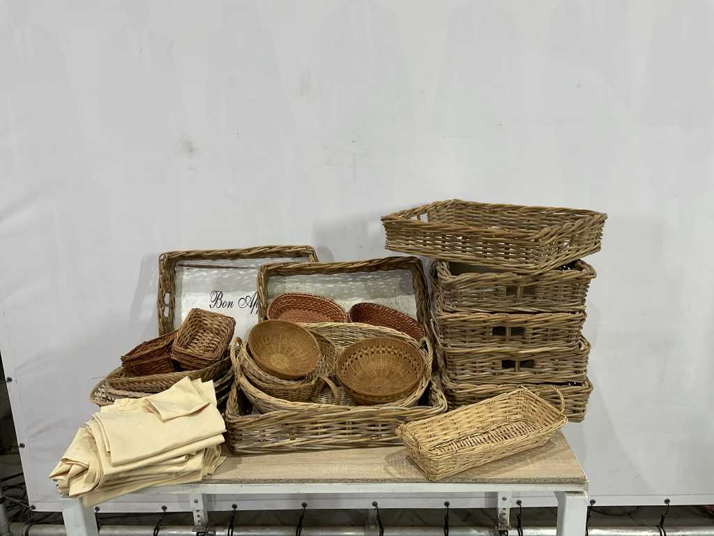 wicker bread baskets