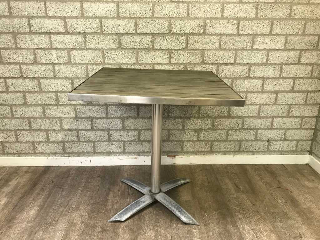 Table de patio pliante 70x70cm (3x)