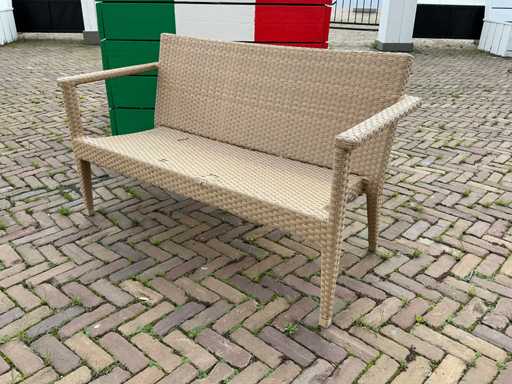 Wicker terrasbank (4x)