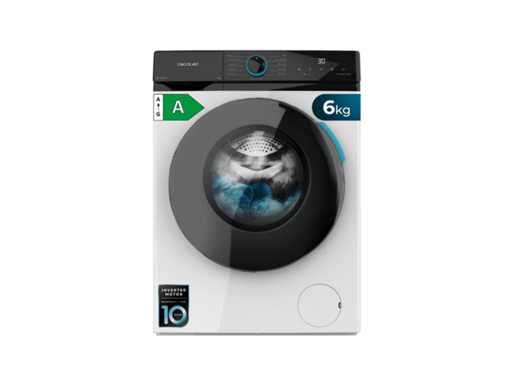 Cecotec Bolero DressCode 6160 wasmachine Voorlader 6 kg 1200 RPM Wit- Duits display