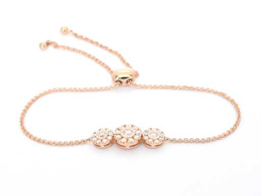 Brățară din aur roz cu diamante