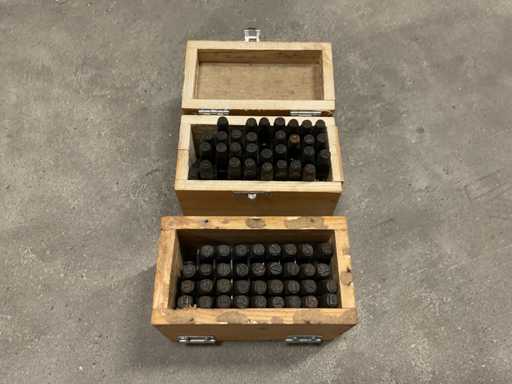 Batch of punch letters and numbers