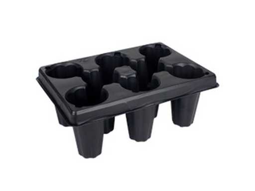 Tray 8x Flower transporter(68108)zwart 3 (11745x)