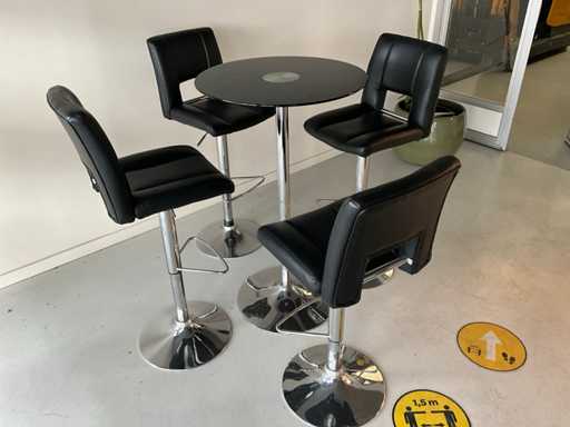 Barkrukken (4x) + statafel