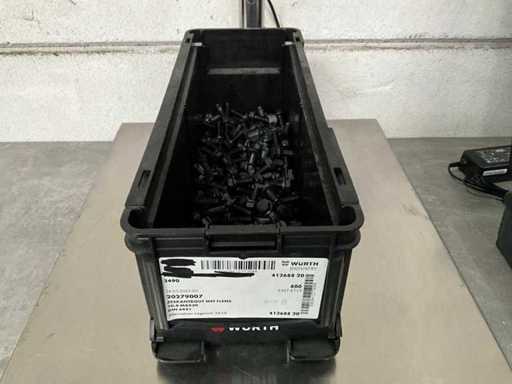 Würth 5.20 kg Zeskantbout met flens M8 x 20 in stapelbare bak