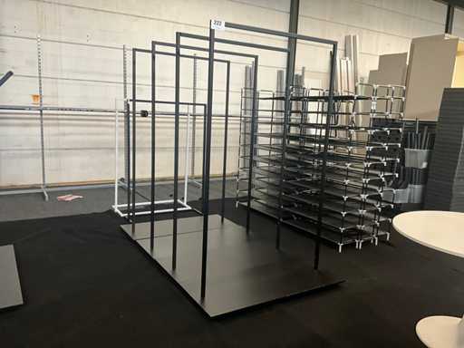 Metalen Winkelrekken/kledingrekken (4x)