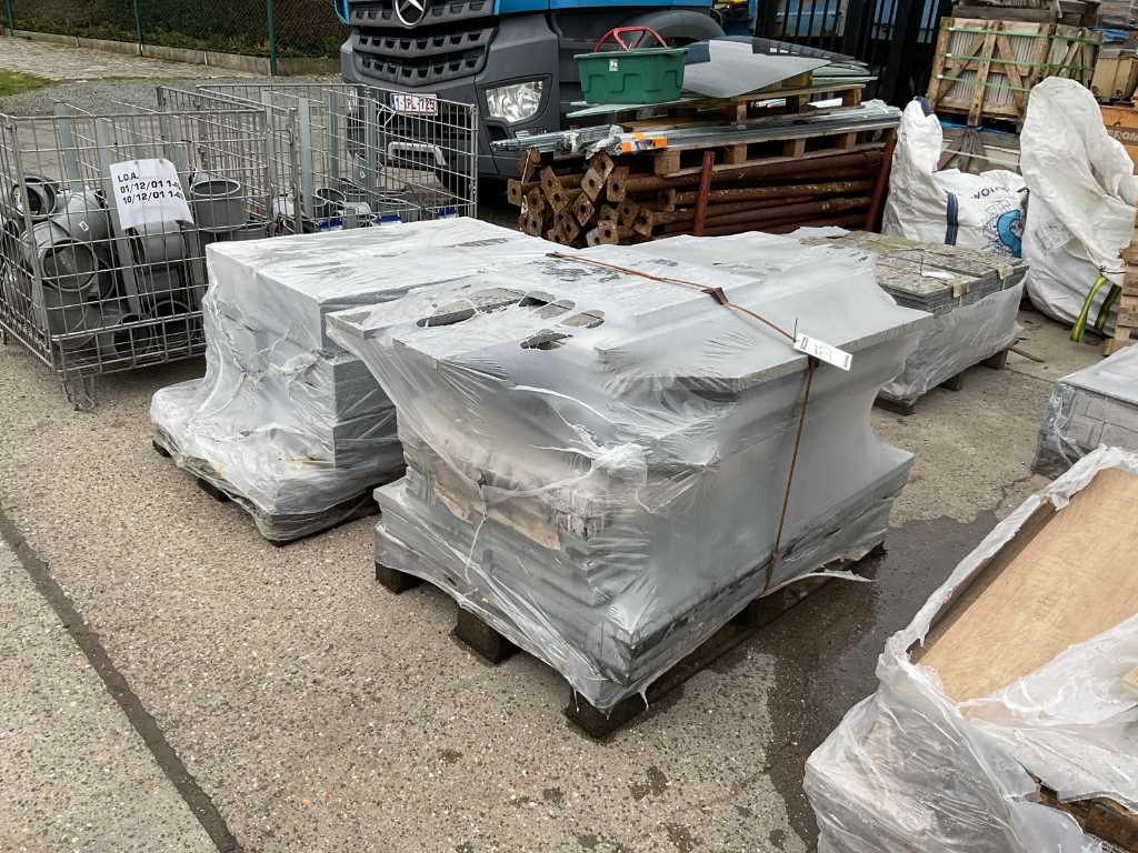 Batch of natural stone tablets