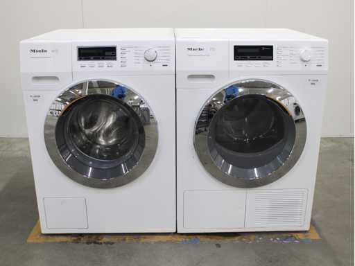 Miele W1 PowerWash 2.0 & Machine à laver TwinDos & Miele T1 FragranceDos & SteamFinish Sèche-linge