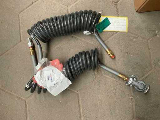 Compressed air spiral hose (2x)