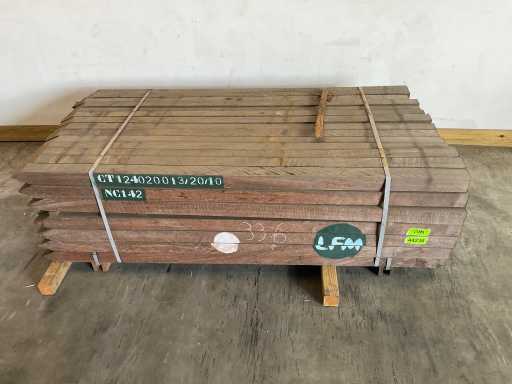 Azobé hardwood garden post pointed 200x7x7 cm (98x)
