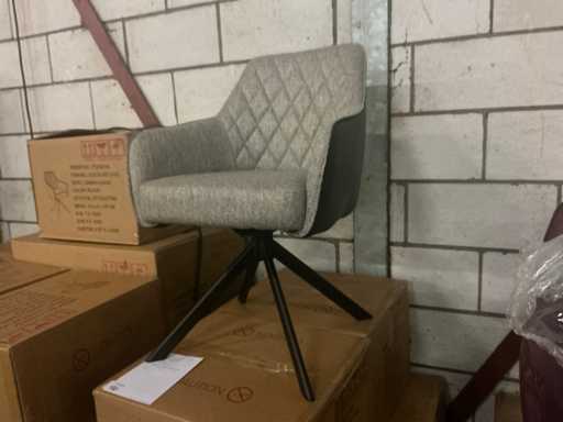 Dining Chair Douglas Grijs Cowboy Antraciet Draaibare eetkamerstoel (6x)