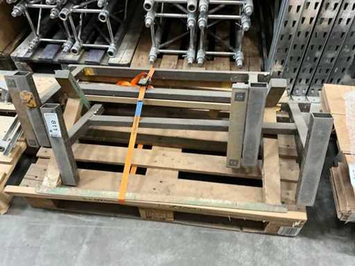Puente de trabajo, montaje del puente, versión pesada de metal pie 4 piezas