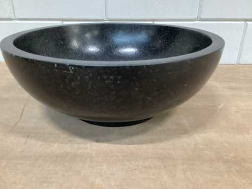 Differnz sink 39 cm, ceramic, black