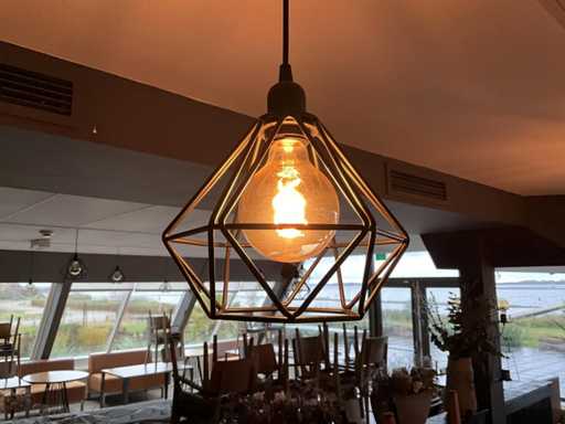 Industrielle Metall-Pendelleuchte (4x)